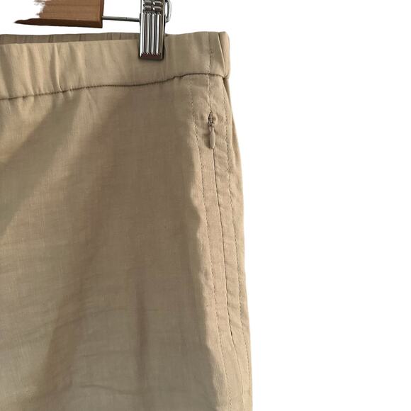 Theory Classic Minimalist Basic Pull On Eco  Organic Crunch Khaki Pants Size 10 - Picture 7 of 10